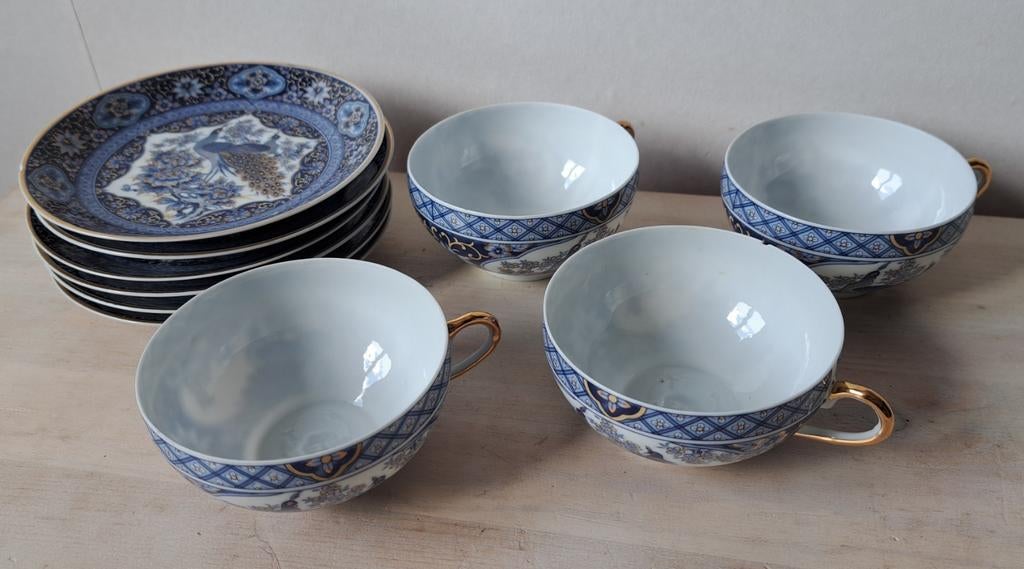 Japans servies, met boedha in bodem, Ophalen of Verzenden