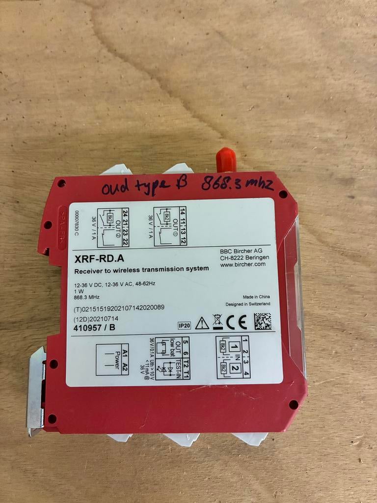 Bircher XRF RD.A ontvanger type B 868.3Mhz, Ophalen of Verzenden, Gebruikt