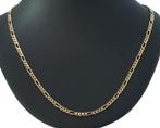 Figaro heren 14k gouden schakel ketting massief 56cm, Sieraden, Tassen en Uiterlijk, Kettingen, Voordeelsieraden, Verzenden, Zo goed als nieuw