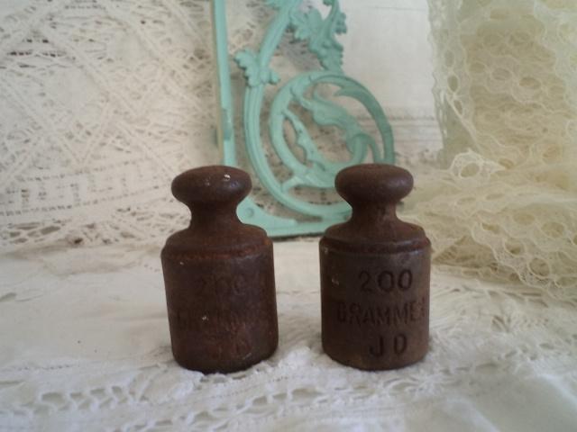 2 brocante gewichtjes 200 gr., Ophalen of Verzenden