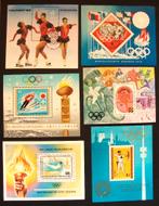 - 734 - 6 Blokjes met Olympische Spelen., Verzenden, Gestempeld, Sport