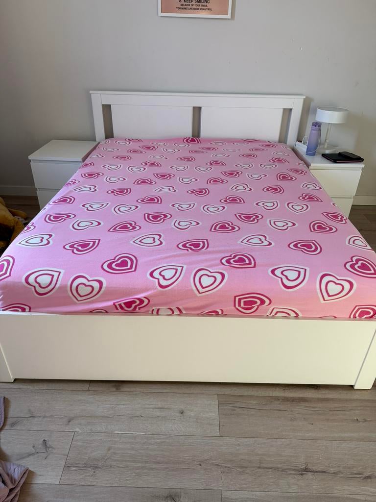 Full bed, and with mattress, Ophalen, Tweepersoons