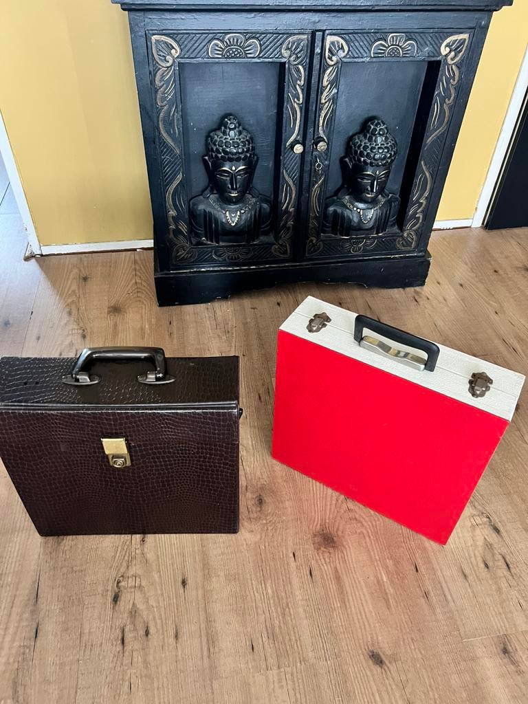 2 oude lp koffers., Ophalen, Gebruikt, Overige instrumenten