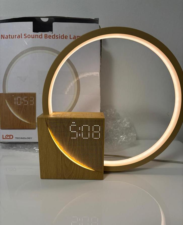 Bedwekker led licht touchscreen met 10x ontspanninggeluiden, Witgoed en Apparatuur, Wekkers, Nieuw, Digitaal, Ophalen of Verzenden