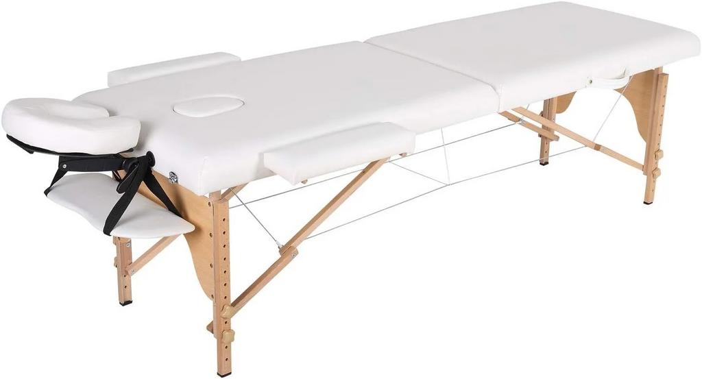 Inklapbare massagetafel houten onderstel, Sport en Fitness, Massageproducten, Ophalen, Gebruikt, Massagetafel