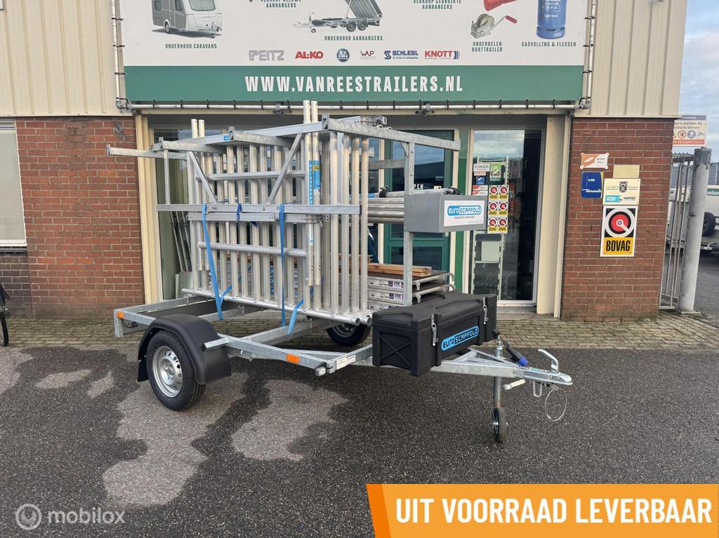 Euroscaffold Steiger basic 135x250 8.2m + steiger aanhanger, Nieuw