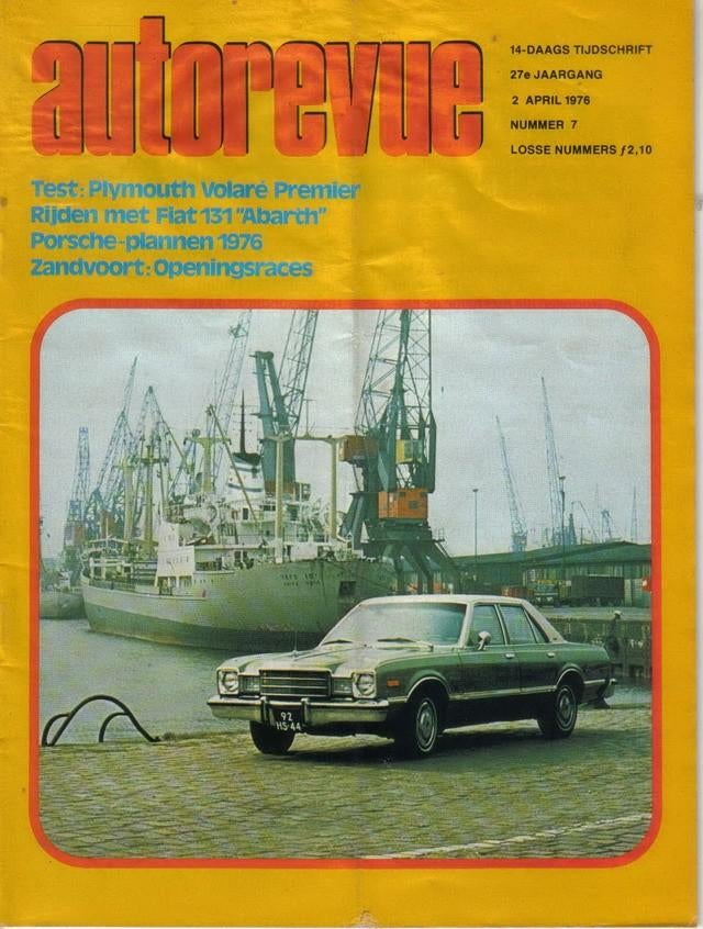 Autorevue 7 1976 : Fiat 131 Abarth Rally - Plymouth Volare, Ophalen of Verzenden, Gelezen, Algemeen