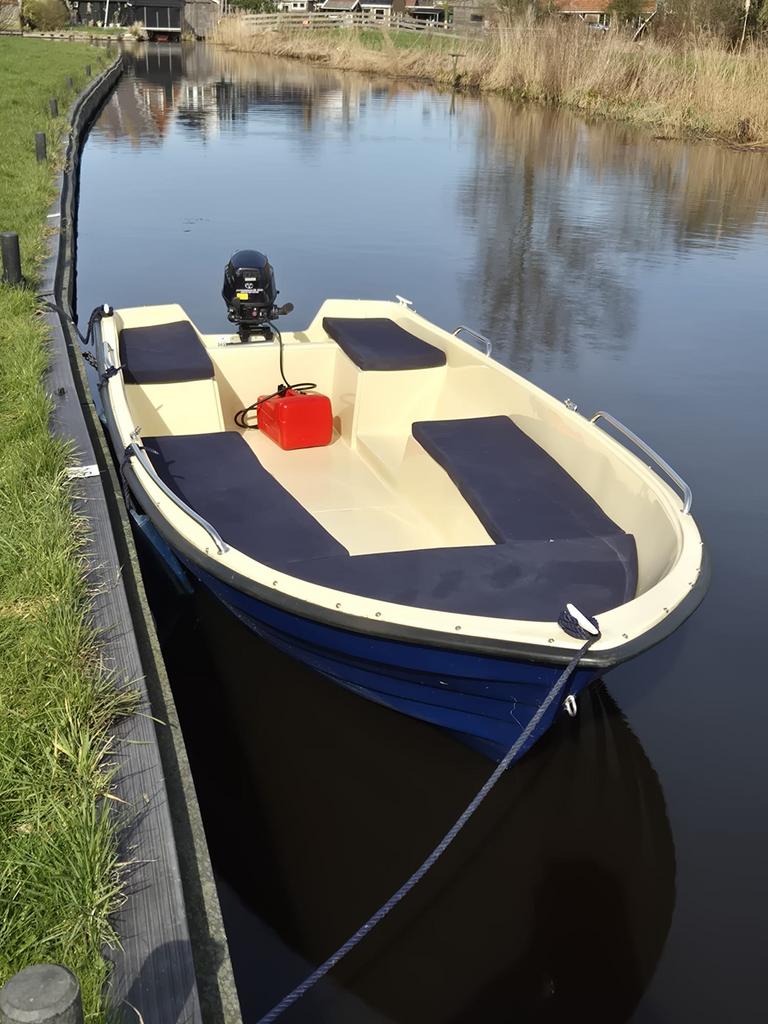 Verano 420 met Evinrude 6 pk en trailer, Watersport en Boten, Motorboten en Motorjachten, Gebruikt, Polyester, Tot 6 meter, Benzine