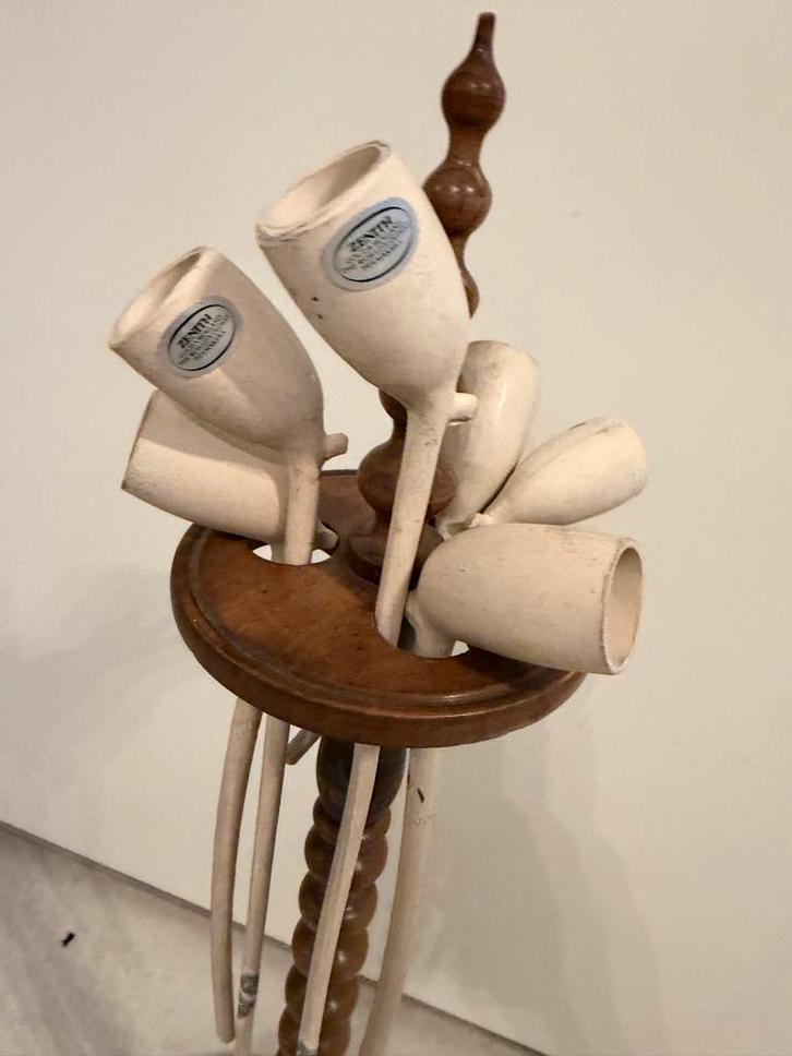 Zenith Gouda Holland Pijpenstandaard met 6 Pijpen, Verzamelen, Rookartikelen, Aanstekers en Luciferdoosjes, Gebruikt, (Water)pijp