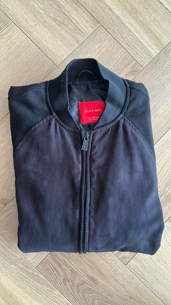 Zara zwarte heren harrington jas maat S, Ophalen of Verzenden, Zo goed als nieuw, Maat 46 (S) of kleiner, Zwart