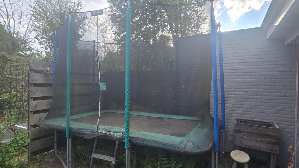 Trampoline Van Cranenbroek 310x210cm met veiligheidsnet, Ophalen, Gebruikt