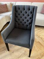 6 Eetkamerstoelen - Grijs met gecapitonneerde rugleuning, Huis en Inrichting, Stoelen, Ophalen, Gebruikt, Vijf, Zes of meer stoelen