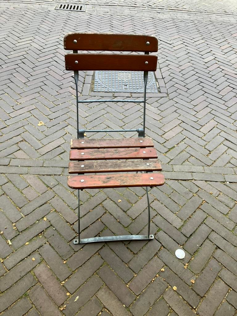 Opklapbare terrasstoelen, Ophalen of Verzenden, Gebruikt, Metaal, Inklapbaar