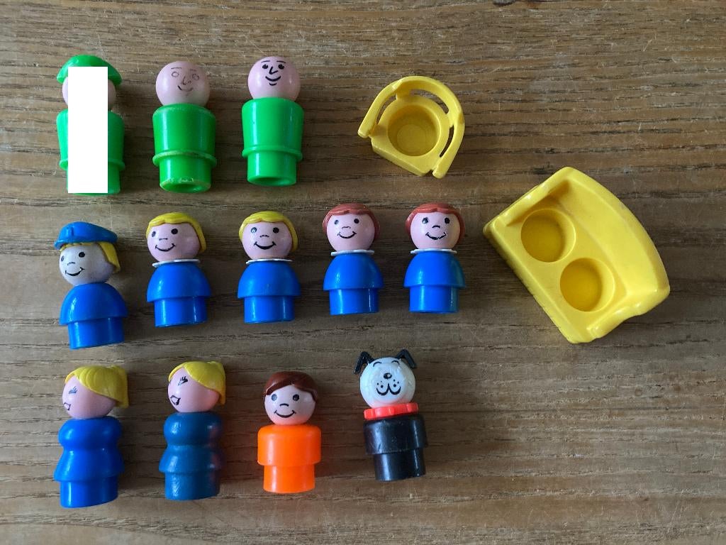 Vintage Fisher Price little people poppetjes, Ophalen of Verzenden, Gebruikt, Overige typen
