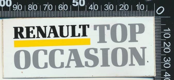 Sticker: Renault - Top occasion, Ophalen of Verzenden, Zo goed als nieuw, Auto of Motor