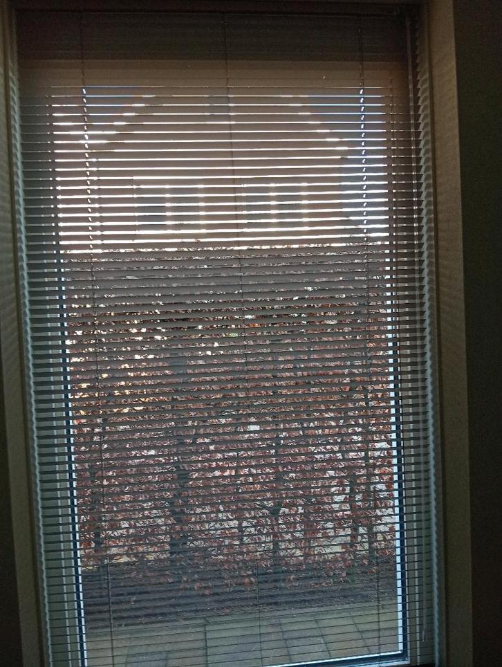 Luxaflex, Huis en Inrichting, Stoffering | Gordijnen en Lamellen, Gebruikt, 150 tot 200 cm, 200 cm of meer, Grijs, Ophalen