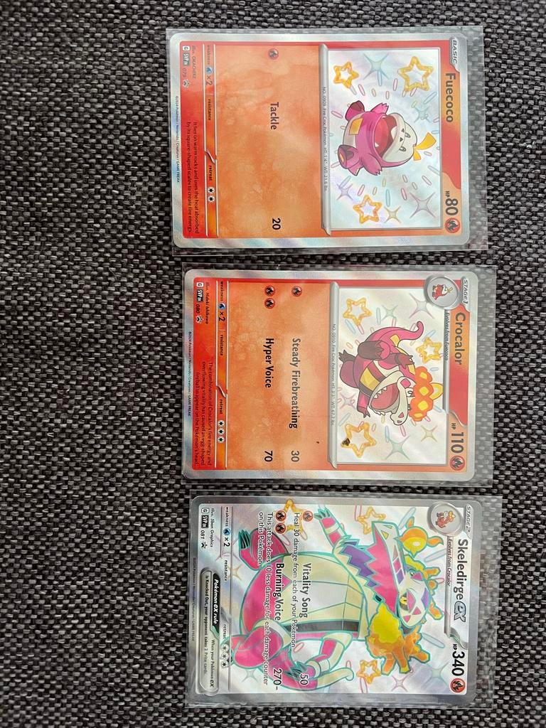 Fuecoco, Crocalor, Skeledirge Promos Set - Pokémon Kaarten, Ophalen of Verzenden, Nieuw, Meerdere kaarten, Foil