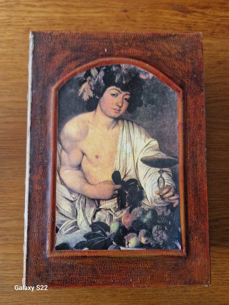 Opbergdoos in boekvorm, Ophalen, Hout, Rood, Klassiek