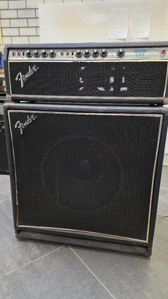 Fender Bassman 135 + 1x15” cabinet – vintage set, Muziek en Instrumenten, Versterkers | Bas en Gitaar, Ophalen, Gebruikt, Basgitaar