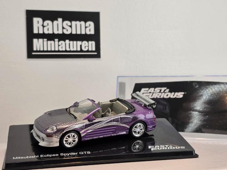 Mitsubishi Eclipse Spyder GTS - 1:43 Fast & Furious, Hobby en Vrije tijd, Modelauto's | 1:43, Nieuw, Auto, Overige merken, Ophalen of Verzenden