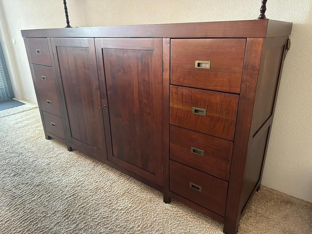 Dressoir kast, Ophalen, 25 tot 50 cm, Kersenhout