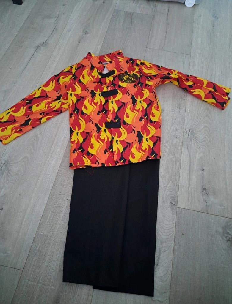 Brandweer verkleedset maat 116, Ophalen of Verzenden, Zo goed als nieuw, 110 t/m 116, Jongen of Meisje