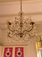 Antieke kristallen kroonluchter – 6 lichtpunten – klassiek, Ophalen, Zo goed als nieuw, Glas