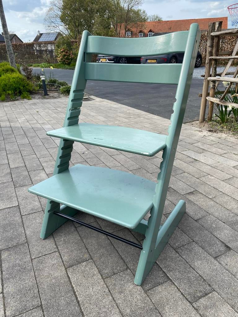 Stokke Tripp Trapp meegroeistoel - Groen, Kinderen en Baby's, Ophalen, Gebruikt, Meegroeistoel, Aanschuifbaar