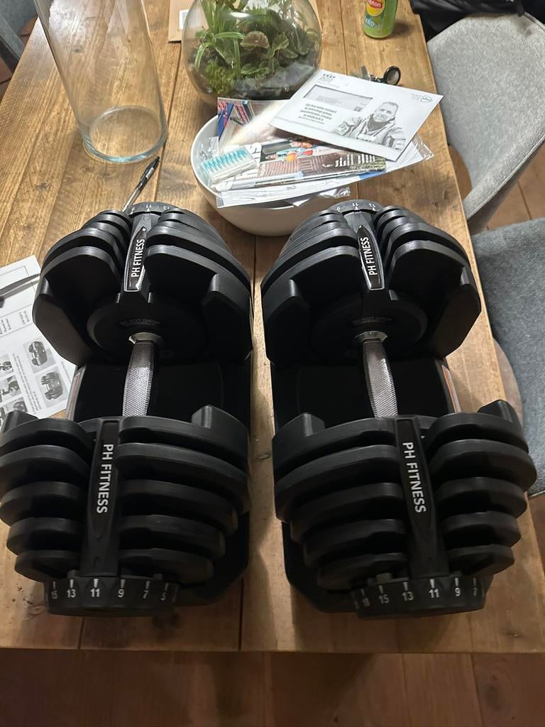 Verstelbare dumbbells 40KG 2x, Sport en Fitness, Fitnessmaterialen, Ophalen, Zo goed als nieuw, Benen, Dumbbell