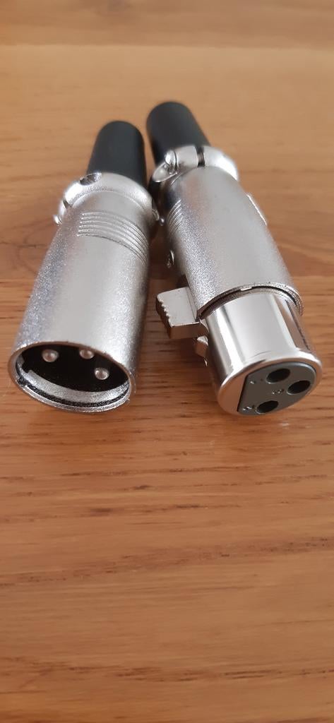 2x XLR pluggen, Ophalen of Verzenden, Zo goed als nieuw