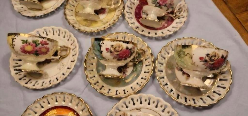 Porseleinen 8-delig theekopjes set, Ophalen