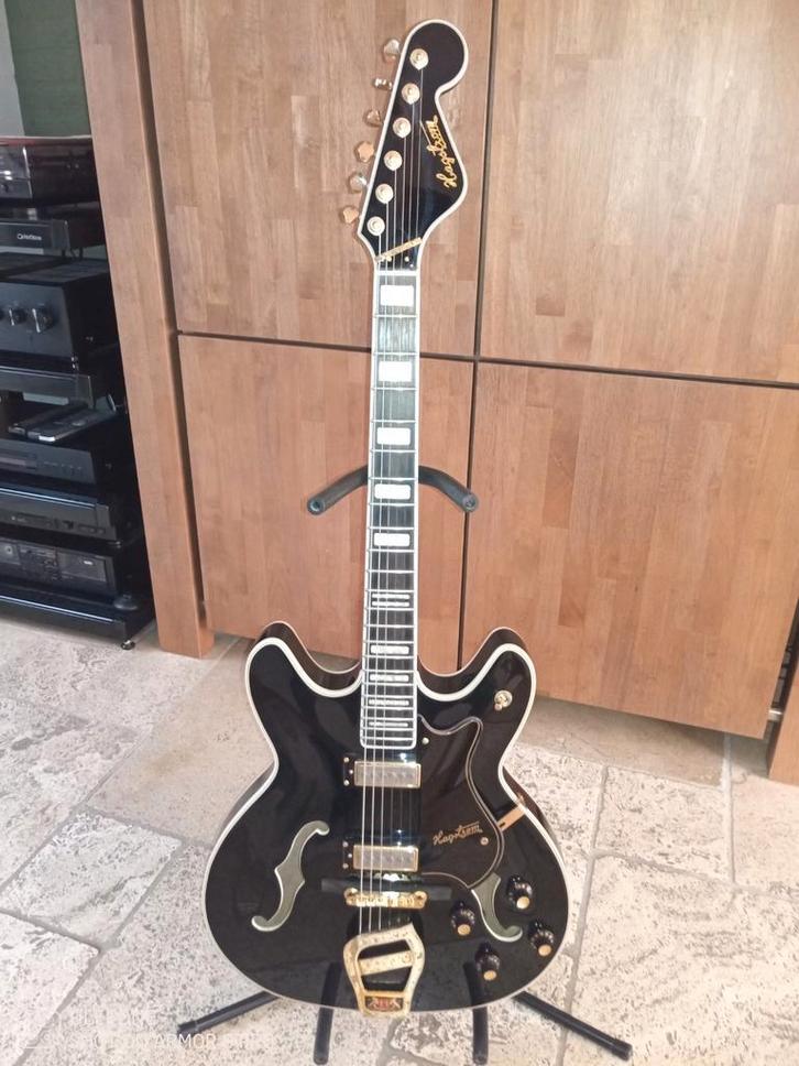 hagstrom 67 Viking 11 black electrische 
Gitaar, Muziek en Instrumenten, Snaarinstrumenten | Gitaren | Elektrisch, Zo goed als nieuw
