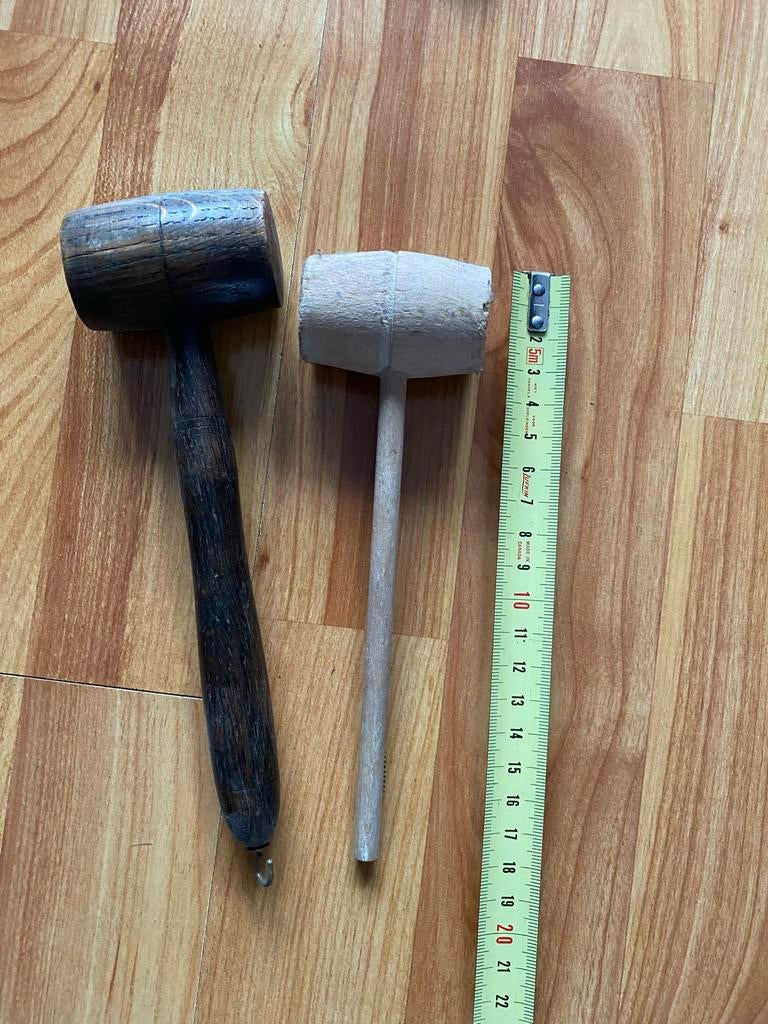 Set van 2 houten veilinghamers - Vintage en nieuw, Ophalen of Verzenden