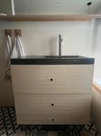 Wasbak van Belgisch hardsteen, Ophalen, 50 tot 100 cm, Zo goed als nieuw, Minder dan 100 cm