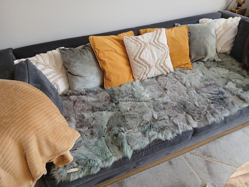 Prachtig vacht, Ophalen of Verzenden, Groen, Rechthoekig, 50 tot 100 cm