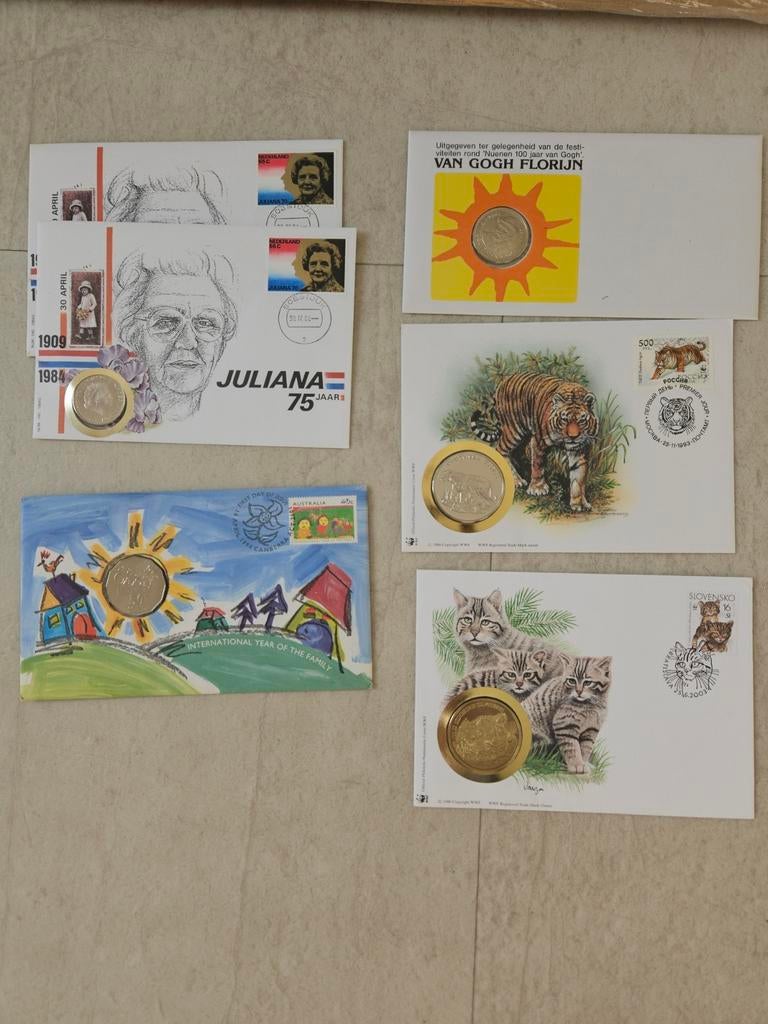 Diverse munten en zegels, Ophalen of Verzenden