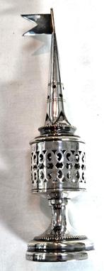 judaica/ fraaie, verzilverde joodse kruidentoren met vlag, Verzenden