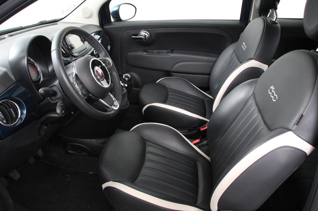Fiat 500 1.2 Lounge Navigatie Climate Control Lederen Bekled, Voorwielaandrijving, Gebruikt, 4 cilinders, Leder