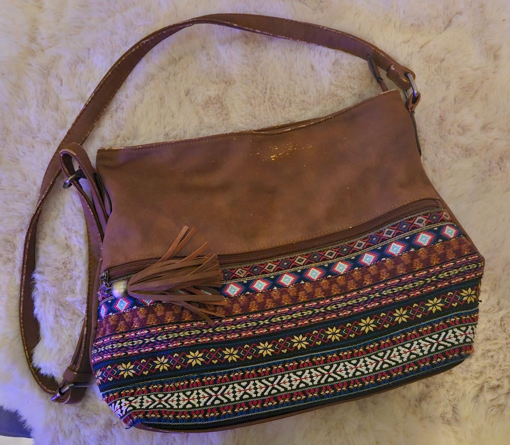 Schoudertas, Ophalen of Verzenden, Gebruikt, Bruin, Overige merken