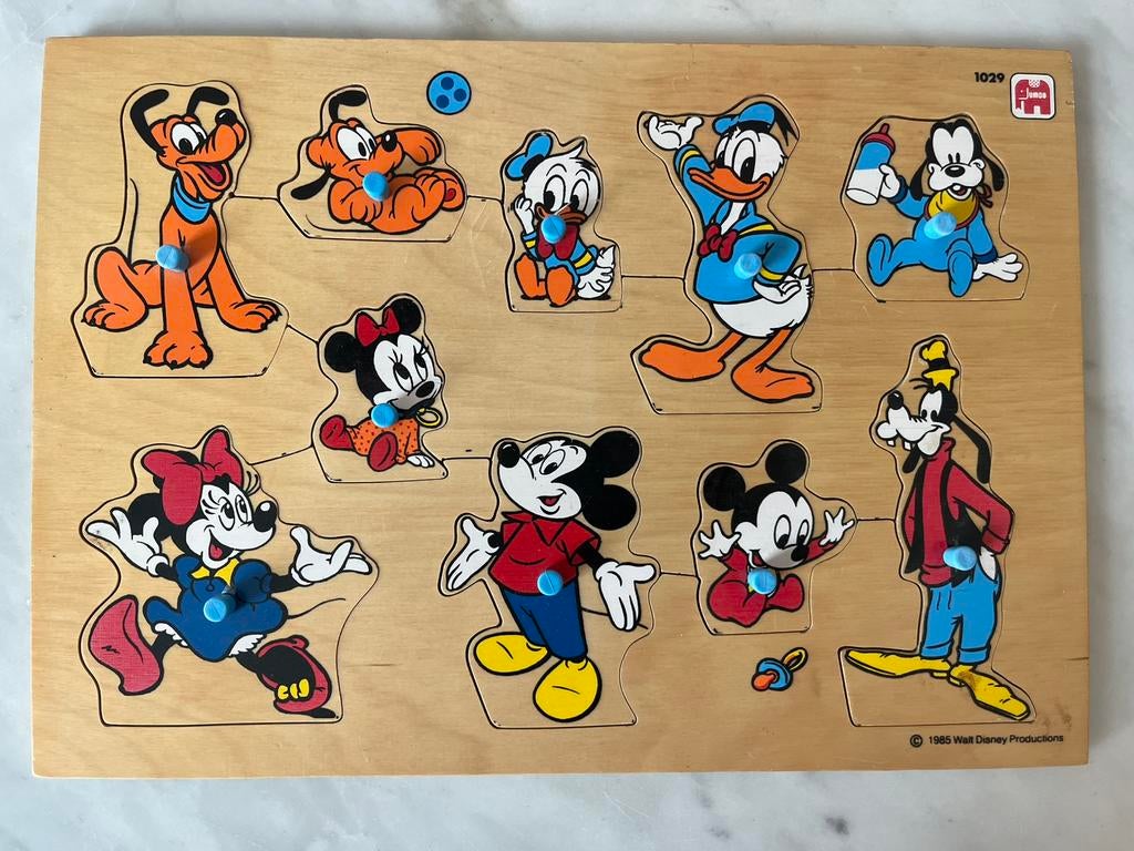 Vintage Disney puzzel uit 1985, Disney, 10 tot 50 stukjes, ., Ophalen of Verzenden