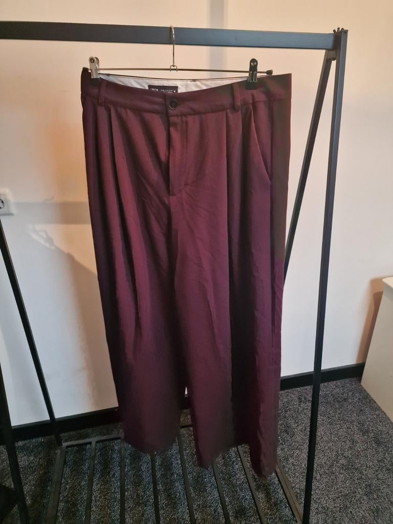 Zara bordeaux pantalon maat XL, Zara, Maat 46/48 (XL) of groter, Ophalen of Verzenden, Lang