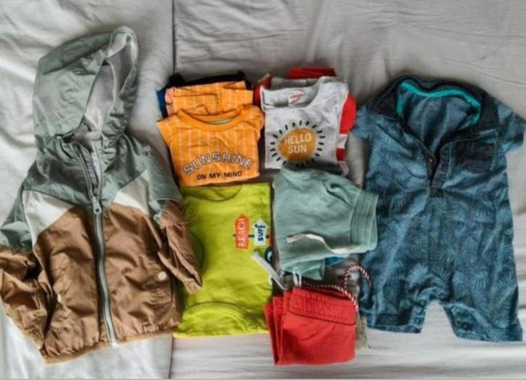 Zomerkleding jongens maat 74 - 16 stuks, Kinderen en Baby's, Babykleding | Maat 74, Gebruikt, Zeeman, Hema, Ophalen of Verzenden