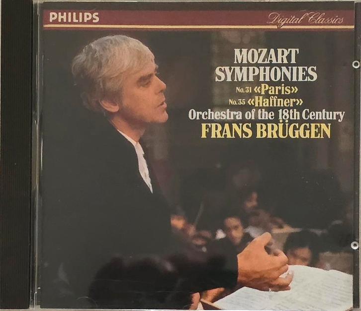 Mozart Symphonies No. 31 & 35 - Frans Brüggen CD, Cd's en Dvd's, Cd's | Klassiek, Zo goed als nieuw, Orkest of Ballet, Classicisme