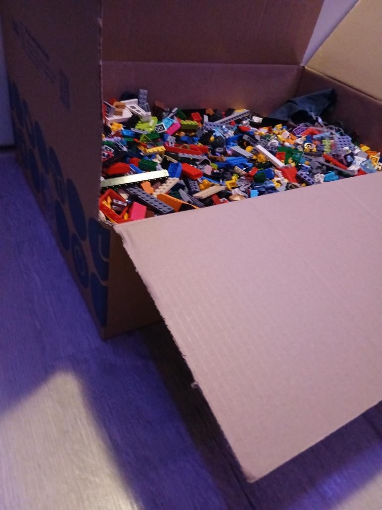 Grote doos Lego en handleidingen, Ophalen, Gebruikt, Losse stenen, Lego