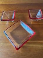 Leonardo schalen, accentkleur rood, Ophalen of Verzenden, Minder dan 50 cm, Rood, Glas