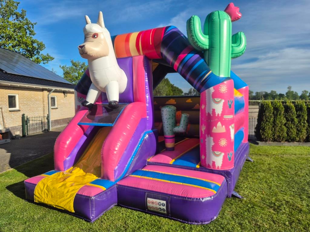 Springkussen Lama met glijbaan, Ophalen, Overige