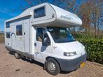 Nieuwstaat hymer 6 persoons bj 2000 81000 km 6 meter, Caravans en Kamperen, Standaard zit, Alkoof, Ringverwarming, Fiat