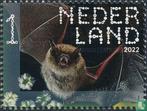 Nederland Beleef de Natuur, 2022 Baardvleermuis, gestempeld, Postzegels en Munten, Ophalen of Verzenden, Na 1940, Gestempeld