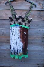 Jurk bruin/ groen Save the Queen mt S Vaste prijs, Zo goed als nieuw, Knielengte, Maat 36 (S), Groen