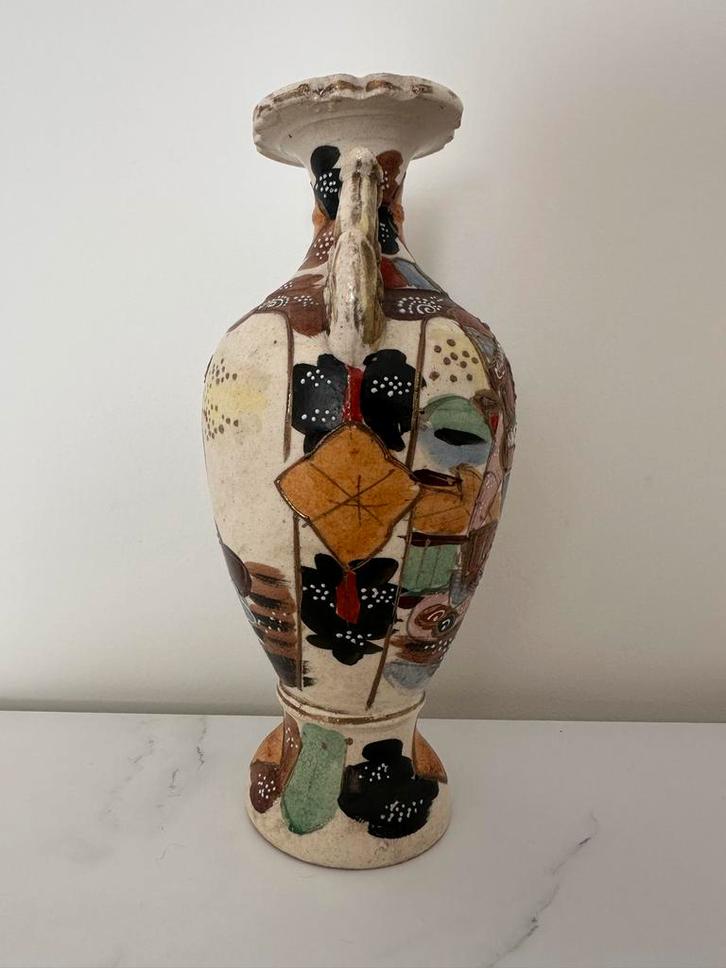 Antieke Satsuma Vaas - Meiji Periode - Handgeschilderd, Antiek en Kunst, Antiek | Vazen, Ophalen of Verzenden